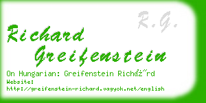 richard greifenstein business card